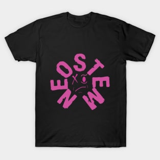 circle text logo pink T-Shirt